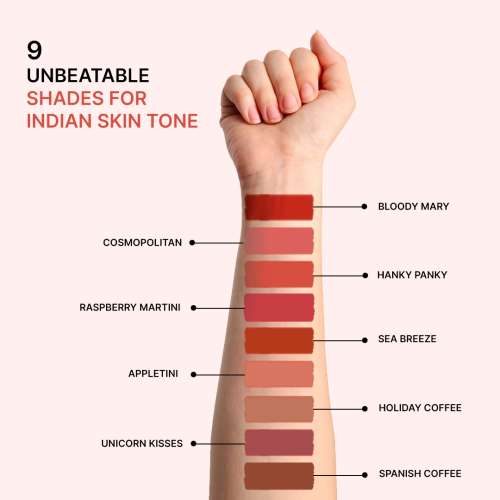Love Earth: Liquid Matte lipstick 2.0 | Velvet Matte Lip Colors | Everyday & Party Shades | Pack of 9 | 2ml Each