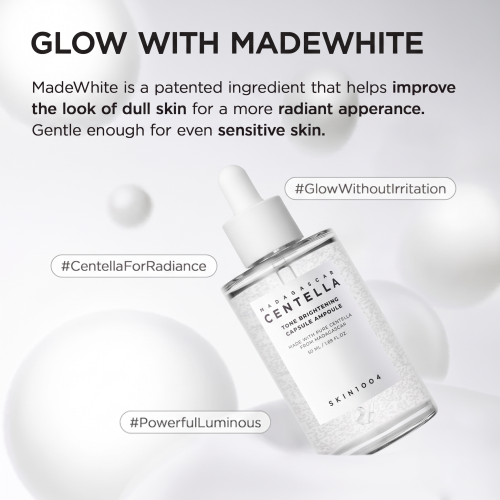 SKIN1004: Madagascar Centella Tone Brightening Capsule Ampoule | Calming Care | Sensitive Skin | Hydrating | Glow Boost | 50ml