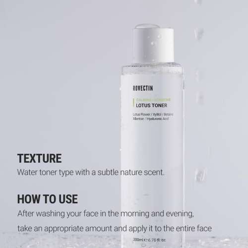 Rovectin: Calming Lotus Toner | Hydrating & Soothing Face Toner | Pore Refining | Refreshing Skincare | 200ml