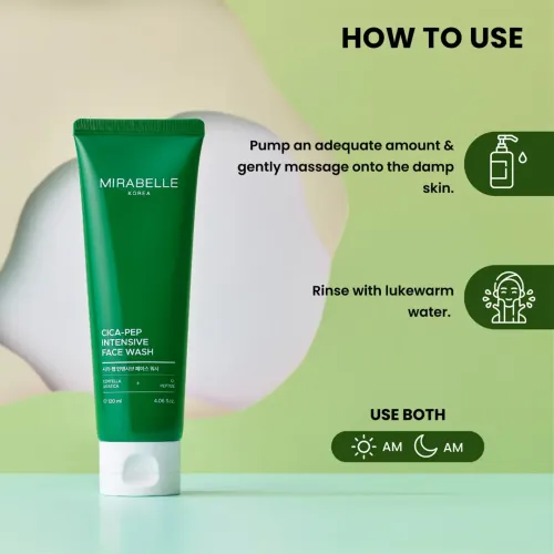Mirabelle: Cica + Peptide Intensive Face Wash 120ml