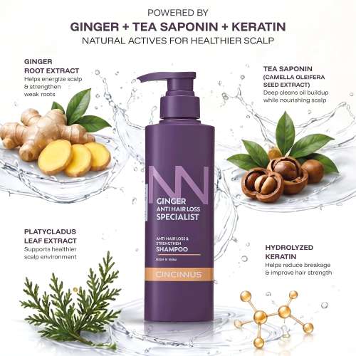 CINCINNUS: Ginger Anti Hair Loss & Strengthening Shampoo 500ml