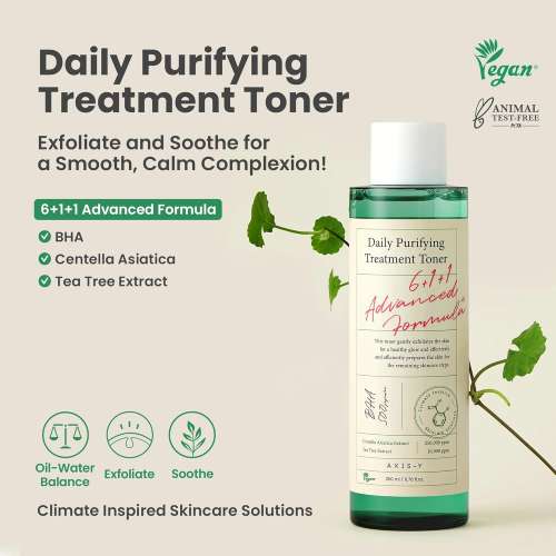 AXIS-Y: Daily Purifying Treatment Toner | Pore Purifying | Skin Balancing | Daily Toner | 200ml