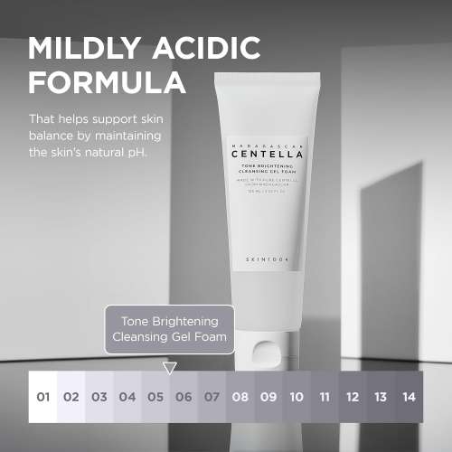 SKIN1004: Madagascar Centella Tone Brightening Cleansing Gel Foam  | Calming Care | Sensitive Skin | Face Cleanser | Deep Cleansing | Pore Care | 125ml