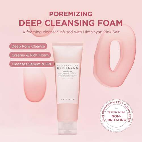 SKIN1004: Madagascar Centella Poremizing Deep Cleansing Foam  | Calming Care | Sensitive Skin | Face Cleanser | Deep Cleansing | Pore Care | 125ml