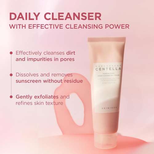 SKIN1004: Madagascar Centella Poremizing Deep Cleansing Foam  | Calming Care | Sensitive Skin | Face Cleanser | Deep Cleansing | Pore Care | 125ml