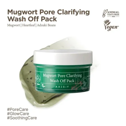 AXIS-Y: Mugwort Pore Clarifying Wash Off Pack | Pore Cleansing | Detoxifying | Excess Oil Control | 100ml