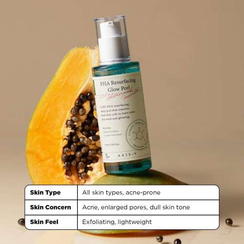 AXIS-Y: PHA Resurfacing Glow Peel | PHA Exfoliation | Skin Resurfacing | Brightening | Glow Boost | 50ml