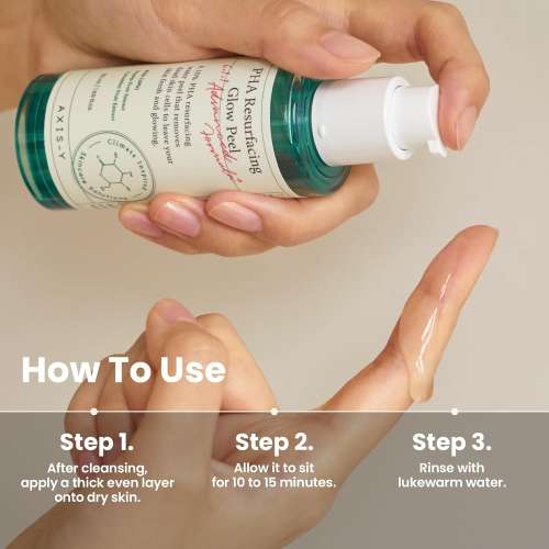 AXIS-Y: PHA Resurfacing Glow Peel | PHA Exfoliation | Skin Resurfacing | Brightening | Glow Boost | 50ml