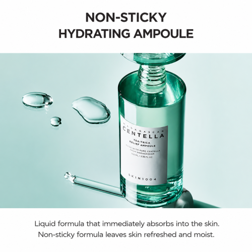 SKIN1004: Madagascar Centella Tea-Trica Relief Ampoule | Calming Care | Sensitive Skin | Hydrating | Glow Boost | 30ml