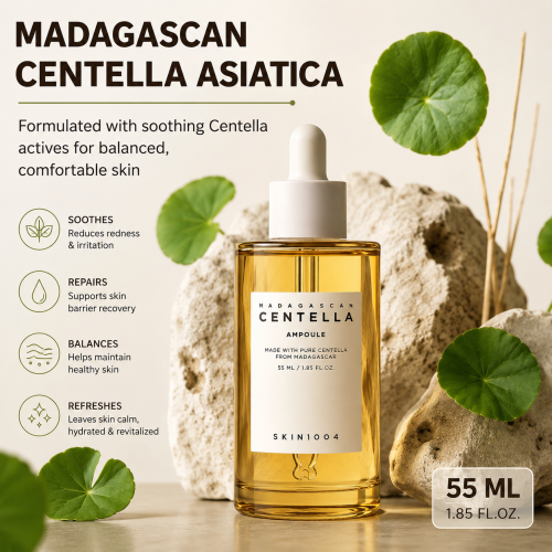 SKIN1004: Madagascar Centella Ampoule  | Calming Care | Sensitive Skin | Hydrating | Glow Boost | 55ml