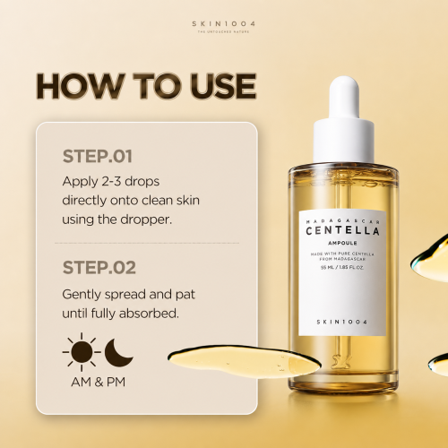 SKIN1004: Madagascar Centella Ampoule  | Calming Care | Sensitive Skin | Hydrating | Glow Boost | 55ml