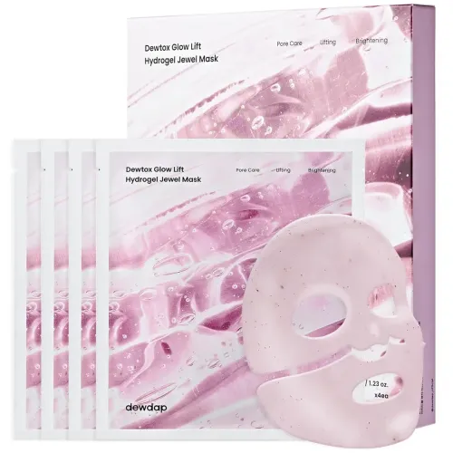 Dewdap: Dewtox Glow Lift Hydrogel Jewel Mask | Brightening Face Mask | Firming & Glow Care | 30gm