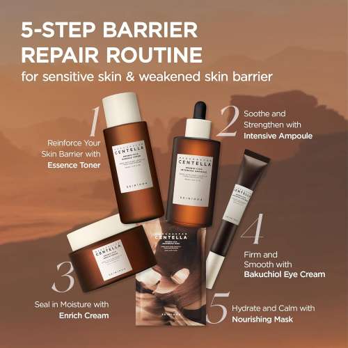 SKIN1004: Madagascar Centella Probio Cica Intensive Ampoule  | Calming Care | Sensitive Skin | Hydrating | Glow Boost | 50Ml