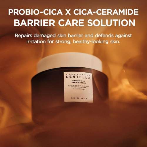 SKIN1004: Madagascar Centella Probio Cica Enrich Cream  | Calming Care | Sensitive Skin | Moisturizer | Barrier Support | 50Ml