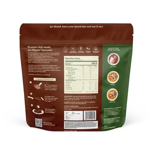 COSMIX: No-Nonsense Plant Protein Pancake Mix | Chocolate Cake | High Protein Breakfast Mix | Healthy Pancake & Waffle Mix | 200g