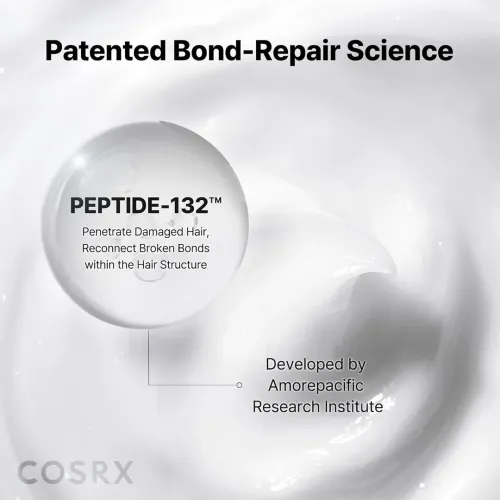 COSRX: Peptide-132 Ultra Perfect Hair Bonding Treatment | Deep Repair | Damaged Hair Care | Protein Hair Mask | Smooth & Soft Hair | 120ml
