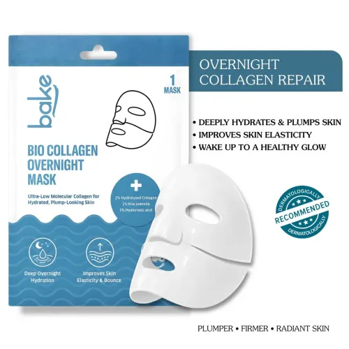 Bake Cosmetics: Bio Collagen Overnight Hydrogel Mask with Niacinamide for Deep Hydration, Firming & Plump Skin  40gm