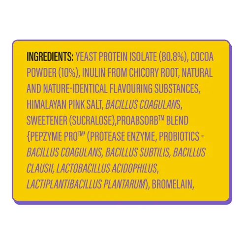 Yogabar: Yeast Protein Powder | Plant-Based Protein | Chocolate Flavor | High Protein Supplement | 500gm