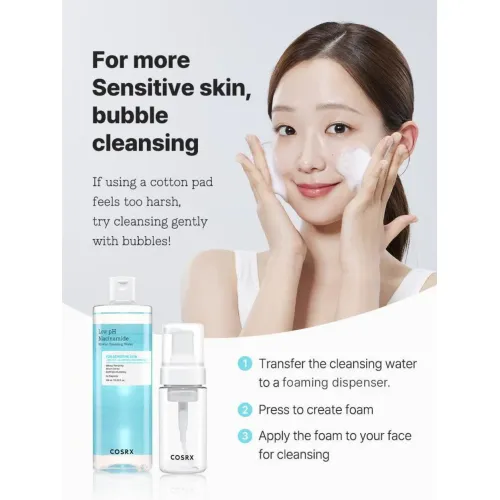 COSRX: Low PH Niacinamide Micellar Cleansing Water | Makeup Remover | Deep Cleansing | Brightening | 400ml