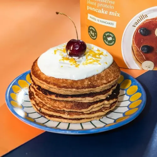 COSMIX: No-Nonsense Plant Protein Pancake Mix | Kerala Vanilla | High Protein Breakfast Mix | Healthy Pancake & Waffle Mix | 200g