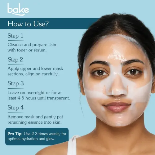 Bake Cosmetics: Bio Collagen Overnight Hydrogel Mask with Niacinamide for Deep Hydration, Firming & Plump Skin  40gm