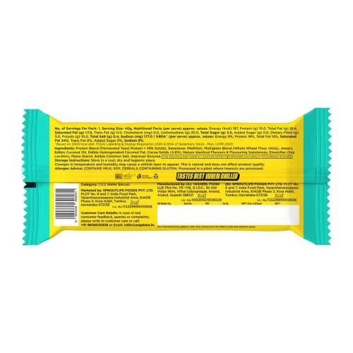 Yogabar: Protein Wafer | 10g Protein Snack | Dark Chocolate Flavor | High Protein Crunchy Wafer | Pack of 10