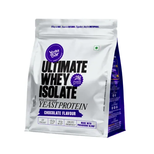 Yogabar: Yeast + Whey Protein Powder | High Protein Blend | Chocolate Flavor | Muscle Support | 500gm
