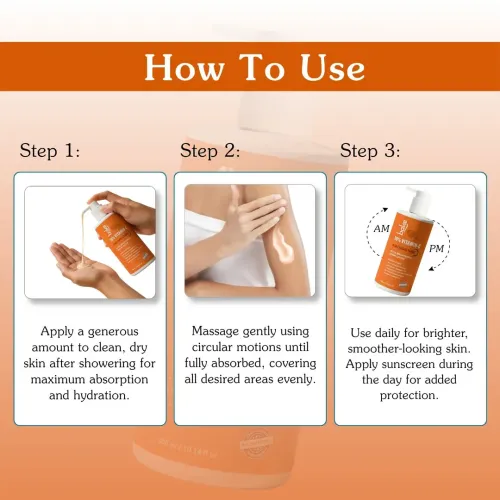 Bake Cosmetics: 10% Vitamin C Ultra Brightening Serum Body Lotion with Niacinamide for Even Skin Tone & Skin Barrier Support 300ml