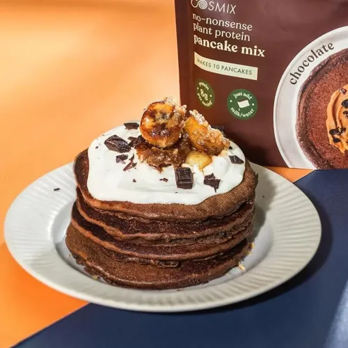 COSMIX: No-Nonsense Plant Protein Pancake Mix | Chocolate Cake | High Protein Breakfast Mix | Healthy Pancake & Waffle Mix | 200g