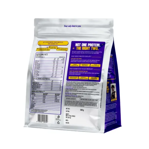 Yogabar: Yeast + Whey Protein Powder | High Protein Blend | Chocolate Flavor | Muscle Support | 500gm