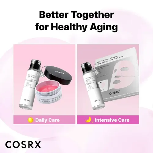 COSRX: The Peptide Collagen Lifting Glow Hydrogel Mask | Firming Face Mask | Lifting & Hydrating | Anti-Ageing | Korean Skincare | 34gm x 3EA