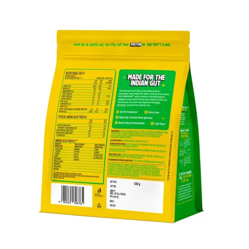 Yogabar: Yeast Protein Powder | Plant-Based Protein | Unflavored | High Protein Supplement | 500gm