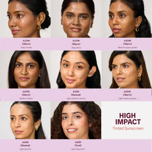 Atypiical: High Impact Tinted Sunscreen SPF 50 PA++++ Deep Golden - A10W | High-Coverage |No White Cast | Niacinamide | Broad Spectrum UVA/UVB | Non-Greasy | 30ml