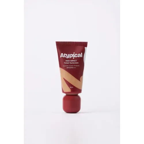 Atypiical: High Impact Tinted Sunscreen SPF 50 PA++++ Medium Yellow - A25W | High-Coverage | No White Cast | Niacinamide | Broad Spectrum UVA/UVB | Non-Greasy | 30ml