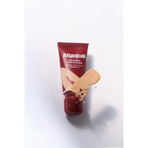 Atypiical: High Impact Tinted Sunscreen SPF 50 PA++++ Light Rosy Cool - A45R | High-Coverage |No White Cast | Niacinamide | Broad Spectrum UVA/UVB | Non-Greasy | 30ml