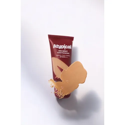 Atypiical: High Impact Tinted Sunscreen SPF 50 PA++++ Light Medium Yellow - A35W | High-Coverage |No White Cast | Niacinamide | Broad Spectrum UVA/UVB | Non-Greasy | 30ml