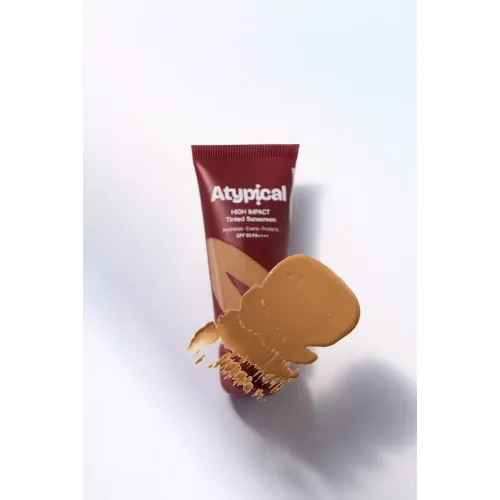 Atypiical: High Impact Tinted Sunscreen SPF 50 PA++++ Light Medium Neutral -A30N | High-Coverage|No White Cast | Niacinamide | Broad Spectrum UVA/UVB | Non-Greasy | 30ml