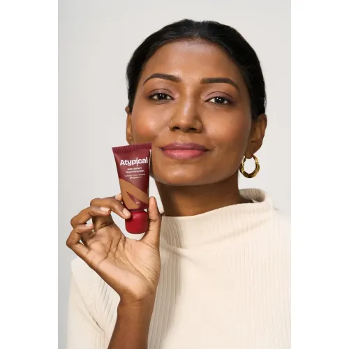 Atypiical: High Impact Tinted Sunscreen SPF 50 PA++++ Deep Golden - A10W | High-Coverage |No White Cast | Niacinamide | Broad Spectrum UVA/UVB | Non-Greasy | 30ml