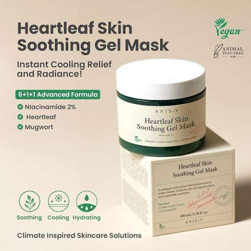 AXIS-Y: New Skin Resolution Gel Mask | Hydrating Wash-Off Face Mask | Gently Exfoliates, Soothes & Brightens Skin | For All Skin Types | 100ml
