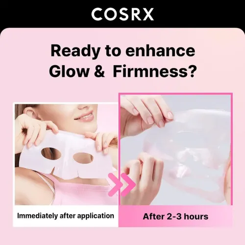 COSRX: The Peptide Collagen Lifting Glow Hydrogel Mask | Firming Face Mask | Lifting & Hydrating | Anti-Ageing | Korean Skincare | 34gm x 3EA