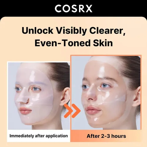 COSRX: The Alpha-Arbutin Discoloration Care Hydrogel Mask | Dark Spot Care | Brightening Face Mask | Hyperpigmentation Care | Korean Skincare | 34gm x 3EA