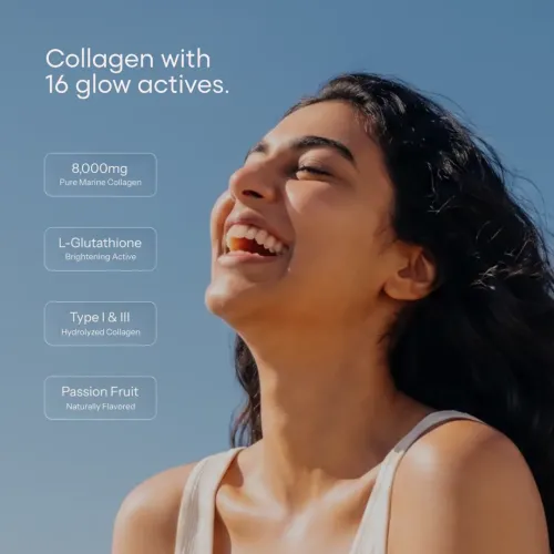 YourHappyLife: Marine Collagen Reglow 8000mg with Glutathione, NAC & Vitamin C | Anti-Ageing Collagen Powder | Skin Brightening & Elasticity Support | 250gm | Pack of 2