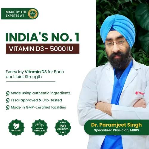 Vlado's Himalayan Organics: Vitamin D3 5000IU - Chewable Vitamin D Tablets | Cholecalciferol Vitamin D3 Supplement for Bone & Immunity | For Men And Women | Orange Flavour - 60 Tablets