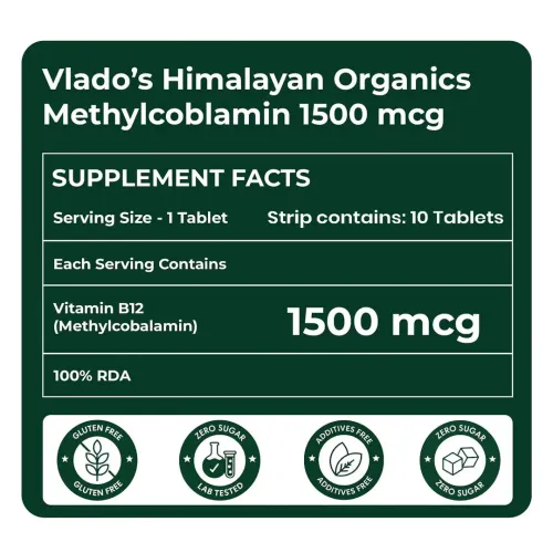 Vlado's Himalayan Organics: Curcumin 1600mg+ | Extra-Pure Nano Curcumin Capsules with 95% Curcuminoids | Turmeric & Piperine | Joint Support Supplement for Men & Women - 60 Capsules
