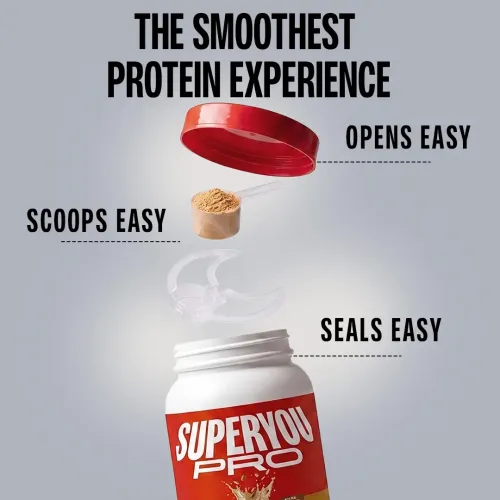 SuperYou: Pro Fermented Yeast Protein Isolate 1kg | 24g Protein| Kesar badam | Higher Absorption than Plant Protein | Superior Muscle Recovery | Gut Friendly | Vegan Protein | PDCAAS of 1