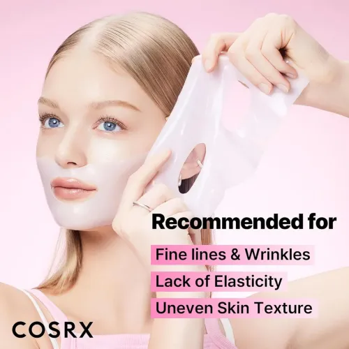 COSRX: The Peptide Collagen Lifting Glow Hydrogel Mask | Firming Face Mask | Lifting & Hydrating | Anti-Ageing | Korean Skincare | 34gm x 3EA