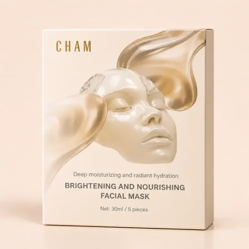 Cham Beauty: Brightening Face Mask for Glowing Skin | Deep Cleansing & Hydrating Care |5 Pcs |30ml