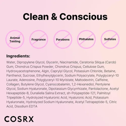 COSRX: The Peptide Collagen Lifting Glow Hydrogel Mask | Firming Face Mask | Lifting & Hydrating | Anti-Ageing | Korean Skincare | 34gm x 3EA