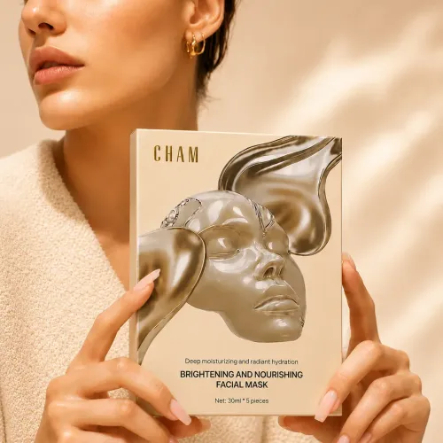 Cham Beauty: Brightening Face Mask for Glowing Skin | Deep Cleansing & Hydrating Care |5 Pcs |30ml
