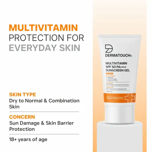 Dermatouch: Dermatouch Multivitamin Spf 50 Pa+++ Sunscreen Gel - 30gm  Pack Of 2